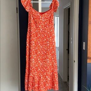 Lulus red midi dress